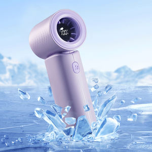 Ventilador de Mano Inalámbrico Pequeño de Bolsillo con Pantalla Digital y Gancho, Mini Ventilador Portátil Recargable, Práctico Ventilador Pequeño de Refrigeración - Product Image 1