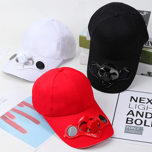 Casquettes de baseball unisexes en coton personnalisables avec ventilateur solaire intégré, ajustables, pour sports d'été en extérieur - Product Image 3