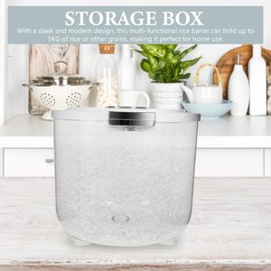 Housewares Kitchen Plastic Modern 10kg 15kg PET Cylinder Rice Beans Dry Food Storage Dispenser Freshness Preservation - Product Image 3