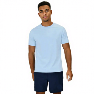 Camiseta Negra para Hombre, Manga Corta, Cuello Redondo, Estampado Digital con Foto, Corte Regular, Informal, Tela de Spandex/Poliéster, Transpirable por Delante - Product Image 1
