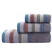 Ensemble de serviettes de bain 100% coton, pour le visage, style européen oriental, lot de 3 pièces, grande et petite taille, 50x90cm