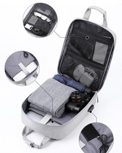 13.3" Large Waterproof Eco-Friendly Nylon Softback <b>Laptop</b> <b>Backpack</b> with Arcuate Shoulder Strap Zipper Closure Business Style - Product Image 6