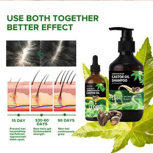 Champú de Aceite de Ricino Jamaicano 200ml Nutritivo para el Crecimiento del Cabello, Uso Diario, Cabello Seco y Encrespado - Product Image 6
