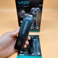 Rasoir électrique rechargeable VGR V-319 pour homme, rasoir à double lame, tondeuse à barbe