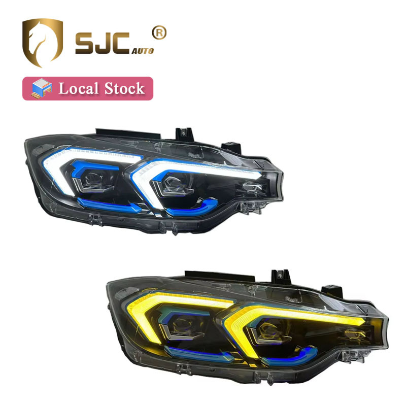 Sjc V2 Dual-Color LED Headlight Assembly For BMW 3 Series F30 / F35 Yellow White DRL