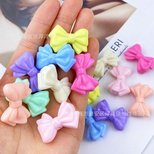Acrylic Solid Color <b>Bow</b> Beads 21x30mm DIY Jewelry Accessories Keychain Mobile Phone Strap Spring Colors - Product Image 2