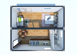 Skyacross Maisons Conteneurs Préfabriquées à Bas Coût 10ft 20ft 30ft 40ft – Maisons Conteneurs <span class=keywords><strong>en</strong></span> Kit - Product Image 3