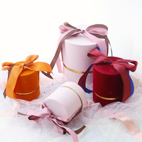 Boîtes cadeaux de Noël en papier rigide, 2 couches, cylindriques, pour fleurs et roses