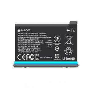 Batería Insta360 <span class=keywords><strong>ONE</strong></span> <span class=keywords><strong>X2</strong></span> <span class=keywords><strong>ONE</strong></span> R GO 2 <span class=keywords><strong>Insta</strong></span> <span class=keywords><strong>360</strong></span> <span class=keywords><strong>ONE</strong></span> <span class=keywords><strong>X2</strong></span> de 1630 mAh, Accesorios Originales para Cámara Deportiva de Acción, en Existencia - Product Image 1