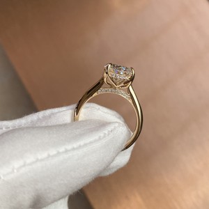 Anillo de Compromiso de Oro Sólido de 14K/18K con Diamante Ovalado Cultivado en Laboratorio con Certificación IGI, HPHT, CVD, VVS1, 1CT, 3CT, 5CT, para Mujer - Product Image 5