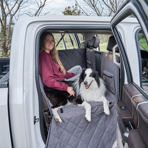 Hamaca de lujo personalizable para asiento de coche de mascotas con extensor de asiento Oxford de impresión sólida y material de nailon para perros de camiones de tamaño completo - Product Image 2