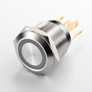 สวิตช์ปุ่มกด19มม. 12V 24V 110V 220V AC DC IP65หัวโดม1NO 10A - Product Image 6