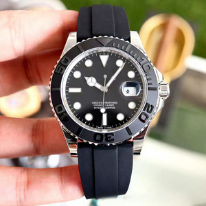 Montre de Sport pour Homme Rol Série Yacht <span class=keywords><strong>Masters</strong></span> Mouvement Mécanique Automatique Japonais 8215 Bracelet en Caoutchouc de 20mm Acier Inoxydable Alarme de Plongée - Product Image 1