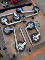 Roue de remorque avec pneus en caoutchouc massif, roue de remorque pour remorques, caravanes, remorques à chevaux, durable, diamètre 48 mm