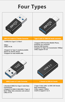 Convertisseur USB C vers USB 3.0 Adaptateur Type C vers USB 3.0 3A Charge Transmission de données