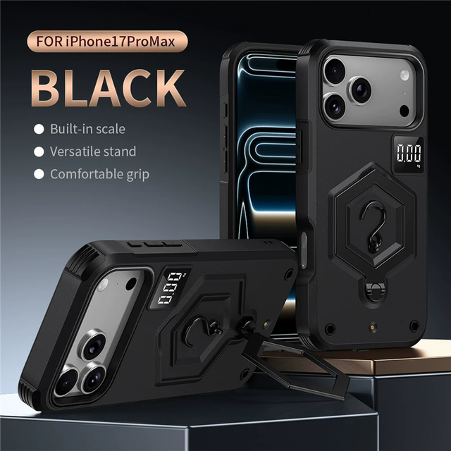New Creative Armor Design Mobile Phone Case for IPhone16 17 ProMax PC Hard Shell with Weighing Stand Protective Cover
