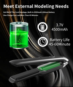 New Arrival Portable <strong>Mini</strong> Electric <strong>Hair</strong> <strong>Straightener</strong> with Ceramic Coating and LED Display Negative Ion Wireless System - Product Image 2