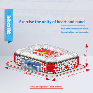 Rompecabezas 3D de estadio de fútbol, juguete educativo de ensamblaje para niños, modelo de papel DIY, regalo creativo para niños - Product Image 3