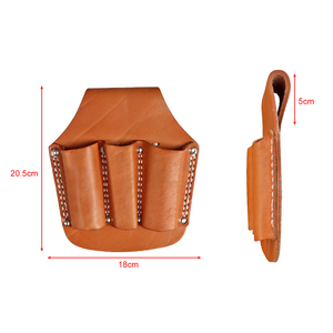 Porte-outils en cuir durable à trois poches pour électricien <span class=keywords><strong>de</strong></span> <span class=keywords><strong>chantier</strong></span>, outil <span class=keywords><strong>de</strong></span> marteau OEM - Product Image 6