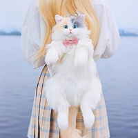 Peluche Chat de Simulation pour le Dropshipping, Sac à Dos Chat en Peluche, Cadeau d'Anniversaire, Cadeau de Fêtes