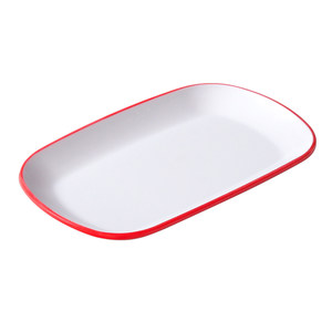 Xiangyuan Meimei melamine tableware plate, two-color oval rice noodle <b>roll</b> plate, hot pot restaurant buffet plate, barbecue - Product Image 1