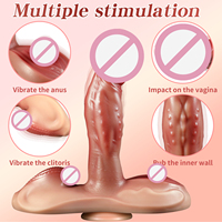 Vente flash Amazon : Dildo réaliste en silicone liquide télescopique/chauffant, Dildo vibrant, Pénis géant, Dildo énorme, Masturbateurs