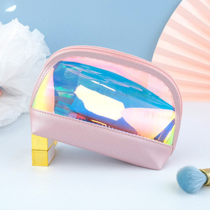 Óng ánh PVC dây kéo không thấm nước Túi mỹ phẩm trường hợp cho vệ sinh chăm sóc da tổ chức văn phòng phẩm bút chì trường hợp cho du lịch Laser <span class=keywords><strong>makeu</strong></span> - Product Image 1