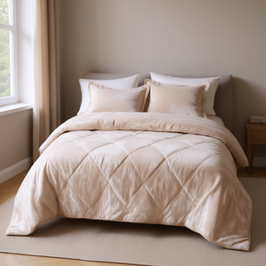 Juego de Edredón Reversible de Terciopelo Acolchado con Patrón de Sherpa, de Algodón y Poliéster, Tamaños Doble, Queen y King, para Todas las Estaciones, Ropa de Cama para el Hogar - Product Image 2