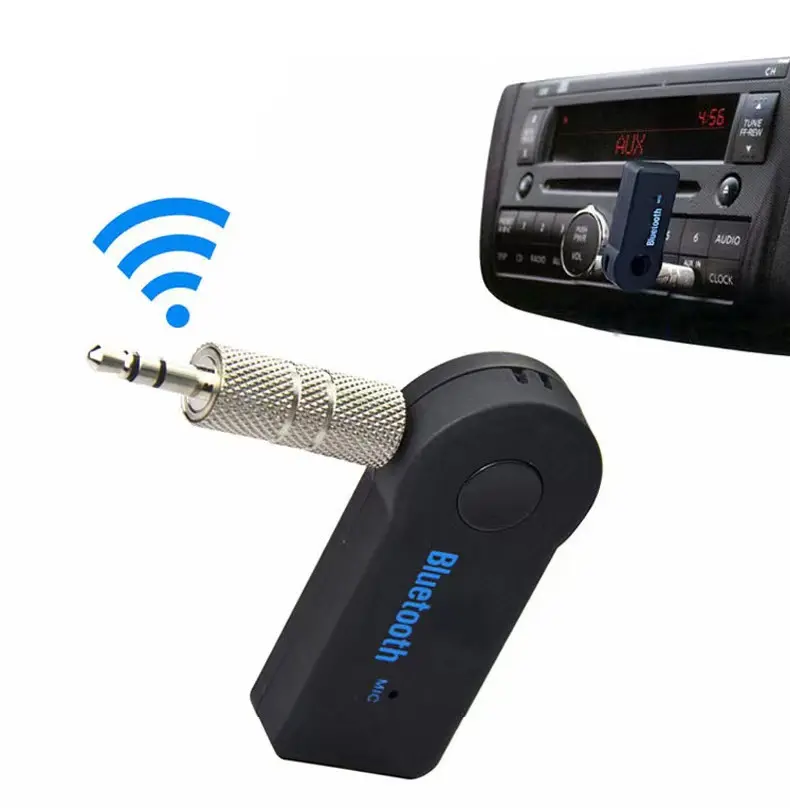 factory Direct 3.5mm Audio MP3 BT Car Adapter AUX Wireless Blue tooth Receiver Sale Mp3 Player best aux For Car Adapter