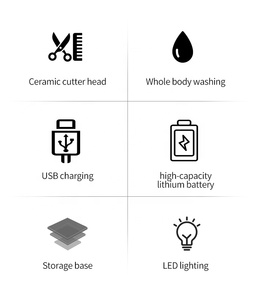 Kemei-cortadora de pelo corporal para hombres, máquina de afeitar eléctrica de carga rápida, resistente al agua, con carga USB, Km-3208 cerámica, ingle púbico, parte privada - Product Image 6