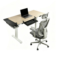 Base de bureau assis-debout électrique à moteur unique, réglable en hauteur, avec plateau personnalisable en option pour la maison et le bureau