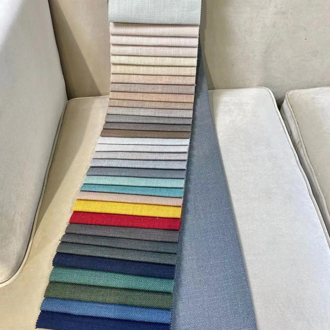 Jl22502-julong-tela de terciopelo para sofá, tela lisa y suave, teñida, de fábrica China, de lino, lavada