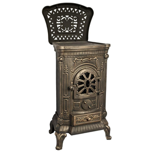 Poêle à bois <span class=keywords><strong>vintage</strong></span> en fonte de style western |   Poêle multifonction pour le chauffage et la cuisson en intérieur - Product Image 2