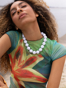 Collana Girocollo Artigianale da Donna con Perle <span class=keywords><strong>in</strong></span> <span class=keywords><strong>Resina</strong></span> Multicolore, a Cerchio Singolo, per Commercio all'Ingrosso - Product Image 3