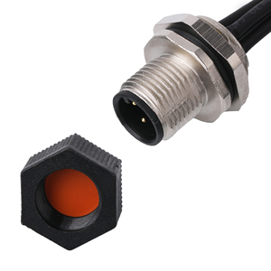 M12 Stecker-Panel zu Buchse-Steckverbinder Stromkabel - ISO9001 für Kupferkern PVC-Isolierung 2-polig 600V 9,4A - Product Image 1