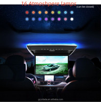 Nuevo Monitor de Techo Abatible Manual para Autobús de 15.6 Pulgadas, Reproductor Multimedia TF USB MP5, FHD 1920*1080, Lámparas Ambientales, Audio Estéreo, Monitor TFT Android