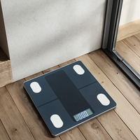 Báscula para Medir el Contenido de Agua y Grasa Corporal, Capacidad de 180 kg, Tecnología de Sensor Electrónico, Pantalla Digital, Funciona con Batería, para Oficina