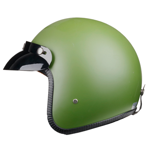 3 4 retro motorcycle helmets green Daytona 3/4 Shell Open Face Helmet - DOT Approved, Lightweight & Comfortable, Vintage Design for Scooter, Cruiser & Street Bikes HJC V 60 Full Face Helmet SMK Retro Helmets with Classic