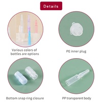 Nouveau Design 1.5Ml 3Ml bouteille d'ampoules en plastique PP bouteille de liquide jetable Original cassé ampoule fraîche flacon d'injection