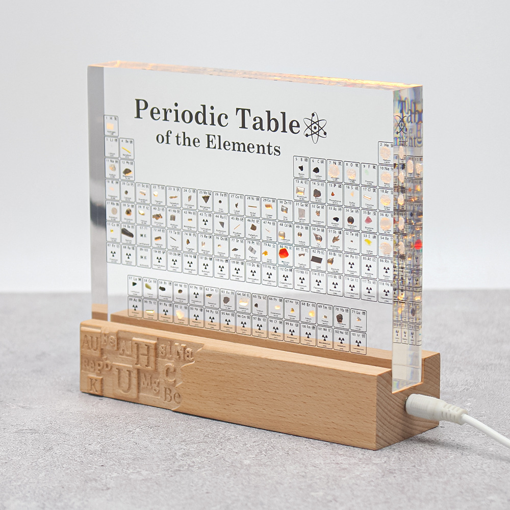 embedded 83 elements-chemical relief usb base with light
