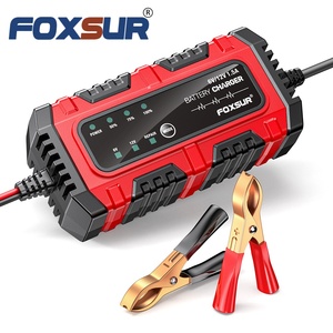 FOXSUR Derniers produits tendances Chargeur de <span class=keywords><strong>batterie</strong></span> 6V 12V 1.5A Chargeur de <span class=keywords><strong>batterie</strong></span> 12 <span class=keywords><strong>volts</strong></span> pour <span class=keywords><strong>voiture</strong></span>/moto Compatible avec LiFePO4 - Product Image 1