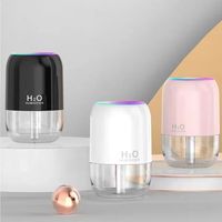 Diffuseur d'huiles essentielles ultrasonique minimaliste anglais, humidificateur français mini portable d'aromathérapie à faible bruit pour voiture et hôtel, blanc