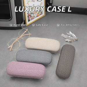 <span class=keywords><strong>Étui</strong></span> <span class=keywords><strong>à</strong></span> <span class=keywords><strong>lunettes</strong></span> rigide de luxe taille <span class=keywords><strong>L</strong></span> tissus de lin <span class=keywords><strong>étui</strong></span> de protection pour hommes femmes <span class=keywords><strong>lunettes</strong></span> de soleil matériel de fer - Product Image 3