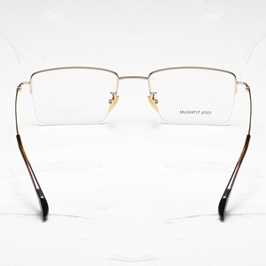Titanium Full Rim Rectangle <b>Eyeglasses</b> <b>Frames</b> Lightweight Vision Correction for Adults Unisex Solid Color - Product Image 4