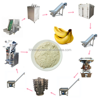 Fabrieksmatige bananenmeelmachine, plantain- en bananenpoeder verwerkingslijn met de beste prijs