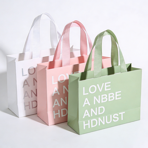 Borsa Shopper Personalizzata di Alta Qualità con Manico <span class=keywords><strong>in</strong></span> Nastro di Cartone Bianco per Confezioni di Abbigliamento <span class=keywords><strong>in</strong></span> Boutique - Product Image 1