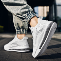 Vente en gros Zapatos Nouvelle marque de sport Flying Woven Running Chaussures de marche avec coussin d'air Baskets respirantes personnalisées Chaussures pour hommes