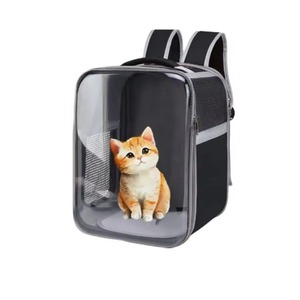 Free sample Outside Visible Transparent Window Airline Approved Portable Travel Cardboard Pet Carrier <b>Backpack</b> Bag For <b>Cats</b> And - Product Image 1