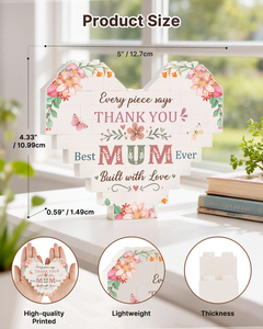 Floral Heart Building <b>Block</b> Puzzle Desktop Decoration Gift - Product Image 2
