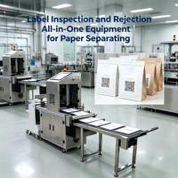 Machine d'inspection et de rejet automatique des étiquettes par alimentation en feuilles - Système de vision CCD haute vitesse pour l'emballage des cartes en papier